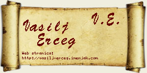 Vasilj Erceg vizit kartica